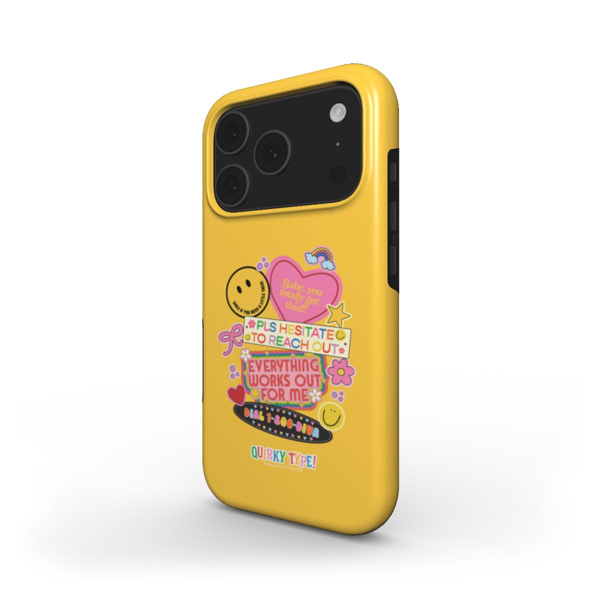 Quirky Good Vibes Stickers (Tough Phone Case)