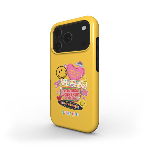 Quirky Good Vibes Stickers (Tough Phone Case)
