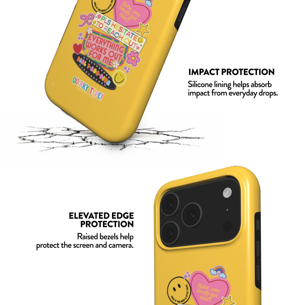 Quirky Good Vibes Stickers (Tough Phone Case)